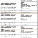 Calendario de las clases. Enero 2026. Primer tramo.