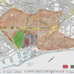 Plano urbano de Barcelona. Geografía urbana. Prácticas oposiciones.