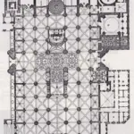 Planta de la catedral gótica de Sevilla (siglos XV-XVI).